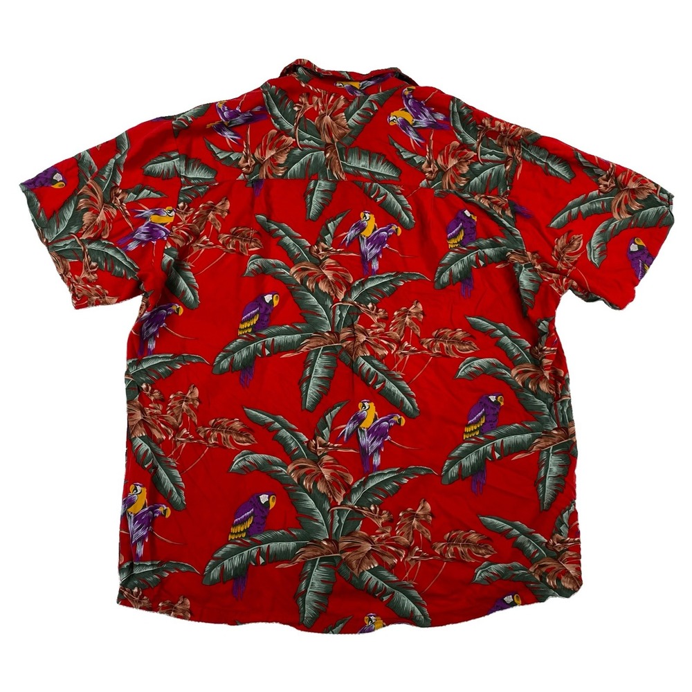 Paradise Found Magnum PI Jungle Bird Hawaiian Shirt Men's Large Red - Picture 2 of 7